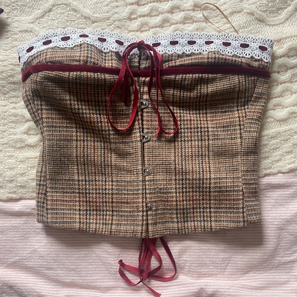 With Jean Sabrin Corset Top in Check - Picture 6 of 8